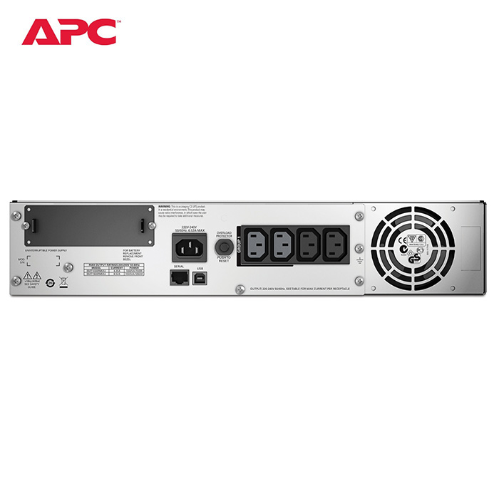 เครื่องสำรองไฟ APC Smart-UPS 700 Watts 1000VA LCD RM 2U 230V 